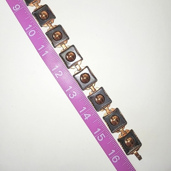 RENOIR COPPER MCM HEAVY SQUARE LINK CHOKER NECKLACE - Picture 9 of 10